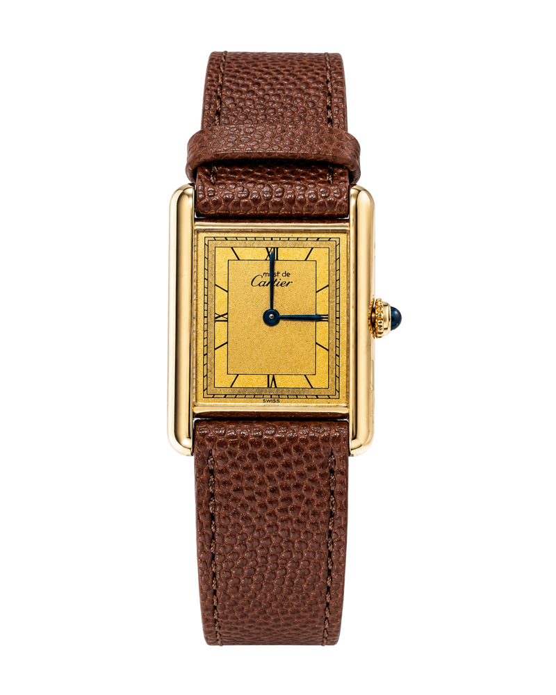 Cartier Tank Vermeil – gebrauchte Cartier Luxusuhr bei Polardials